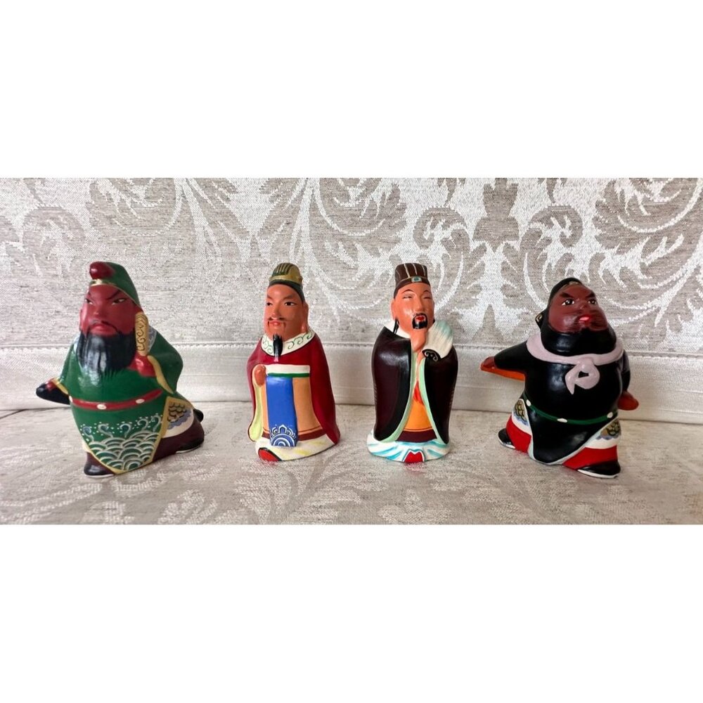Vintage Chinese Figurines from Romance of the Three Kingdoms - Set of four